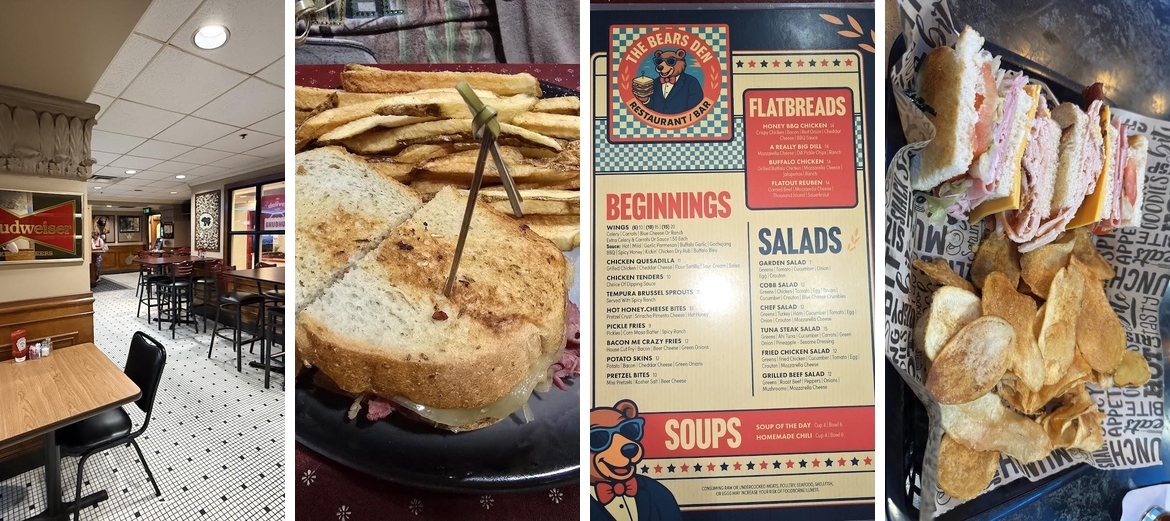 Bear's Den Menu